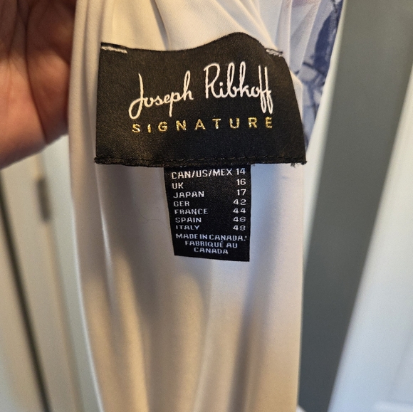 Joseph Ribkoff Blue Floral Dress - Picture 3 of 3